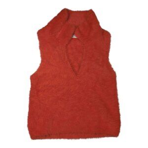 Fuzzy Halter Neck Sweater Vest NWT Womans Medium Day+Moon Cozy